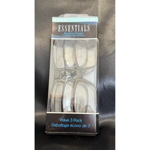 Essentials Foster Grant Value  3 Pack Reading Glasses +1.50 NWT